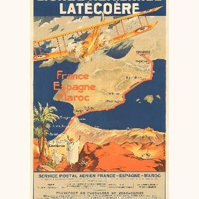Air France / LATECOERE Poster 1921 A315 - 30x40