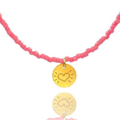 Rosa Miyuki 'Little Heart' Halskette Kinder