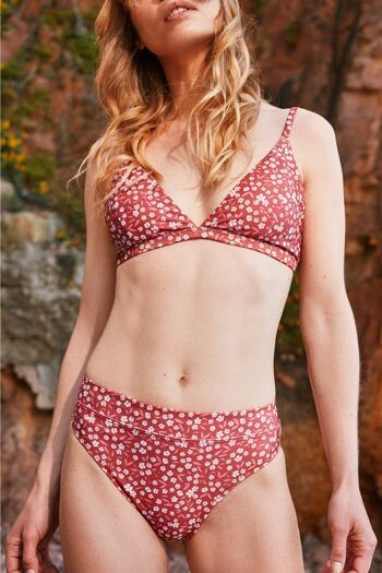 La culotte échancrée Mistral - Imprimé Fleurette Terracotta 6