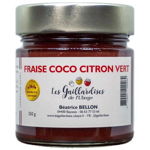 Trio Exotique : Confiture Fraise, Coco et Citron Vert