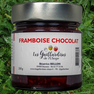 Confiture framboise chocolat noir