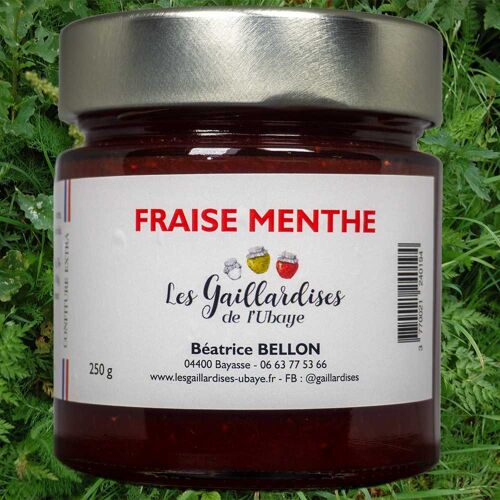 Confiture fraise menthe