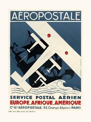 Póster Aéropostale / Servicio de correo aéreo A1801