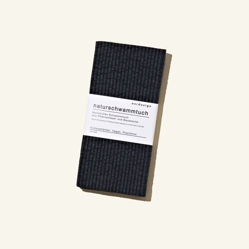 2x Naturschwammtuch schwarz (Dish Cloth Black)