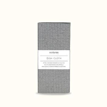 2x Dish Cloth Grey (tissu éponge naturel) 1