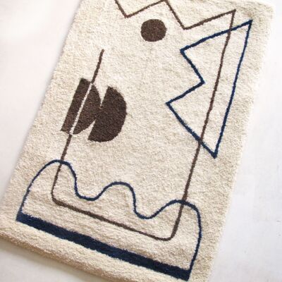 Hand tufted rug 140 x 90 cm