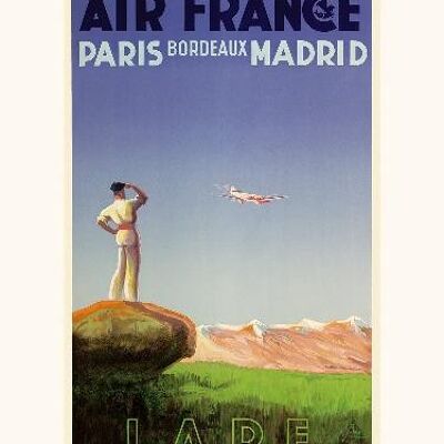 Air France / LAPE Paris -Burdeos -Madrid A156 - 30x40