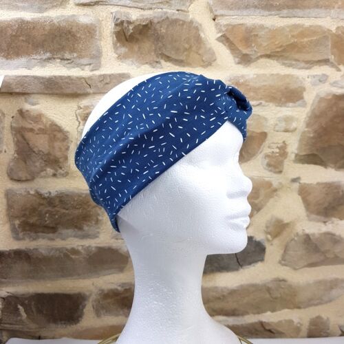 Headband Twist jersey Confettis bleus