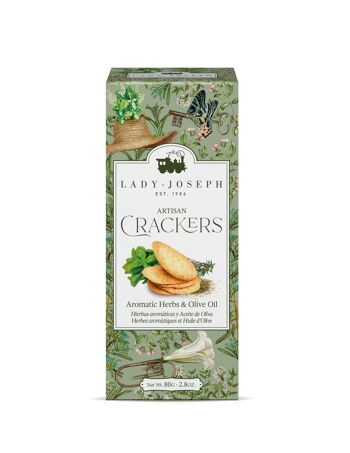 Crackers végétaliens artisanaux aux herbes de Provence et à l'huile d'olive extra vierge. 2