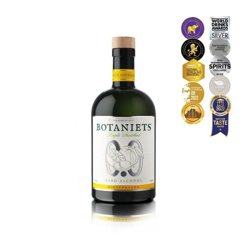 BOTANIETS Ginger Yuzu - Gin sans alcool distillé 0.0% - 500ml