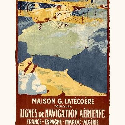 Air France / LATECOERE Affichette 1923 A1438  