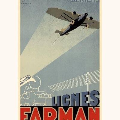 Líneas Air France / Farman A133 - 30x40