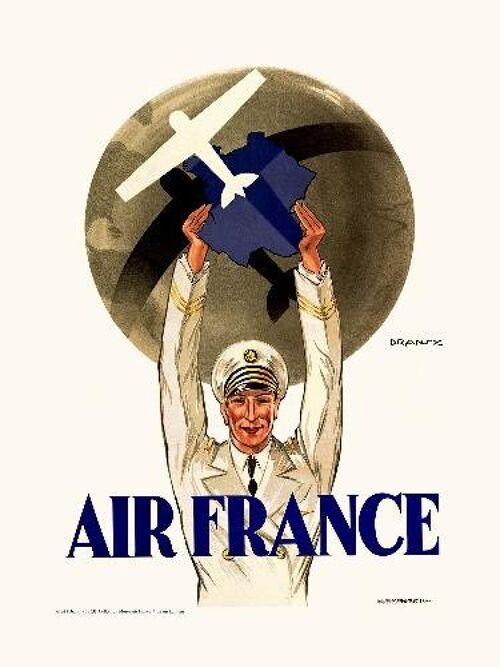 Air France / Première Affiche de la compagnie A124 - 30x40