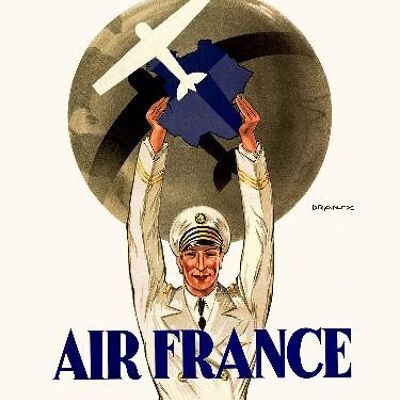 Póster A124 de Air France / First Company - 30x40