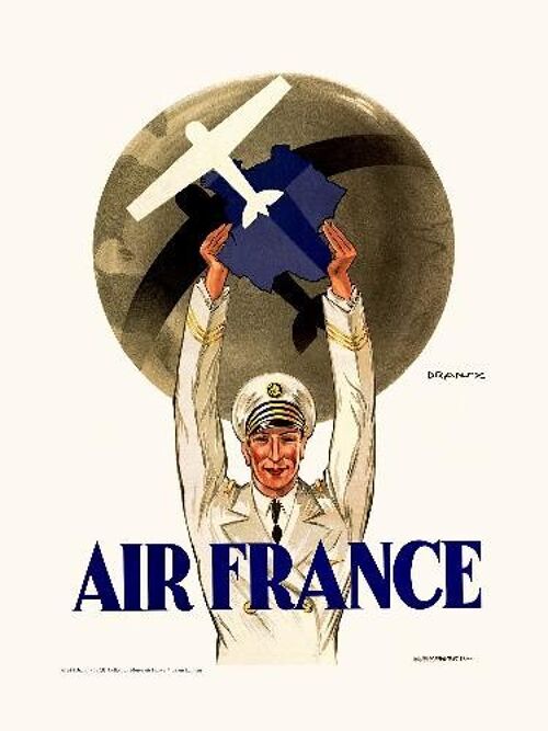Air France / Première Affiche de la compagnie A124 - 40x50