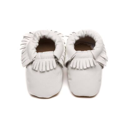 Mocasines Zapatos Bebé Suaves Blanco