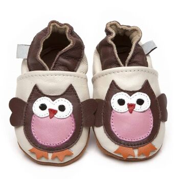 Chaussures bébé en cuir souple Hibou 1