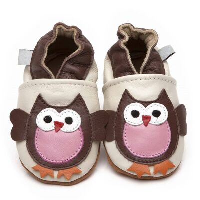 Soft Leather Baby Shoes Owl
