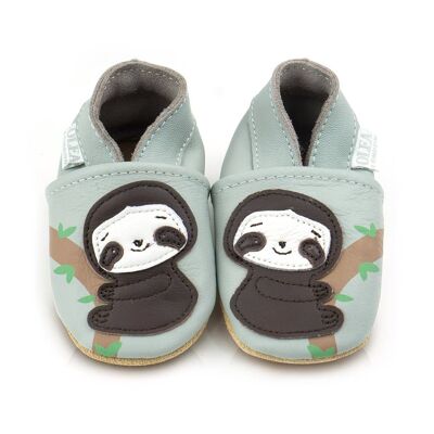 Chaussures de bébé en cuir souple paresseux