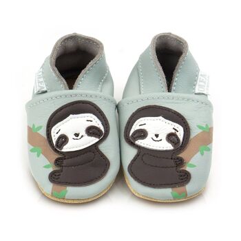 Chaussures de bébé en cuir souple paresseux 1