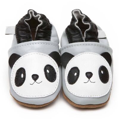 Babyschuhe aus weichem Leder Panda