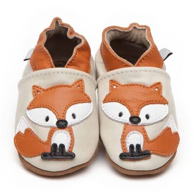 Chaussons Bébé Cuir Souple Renard