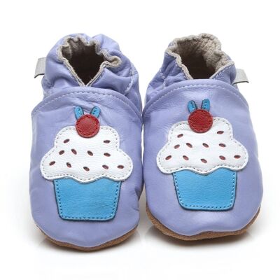 Zapatos de bebé de cuero suave Cupcake