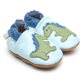 Chaussures bébé en cuir souple dinosaure 2
