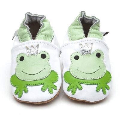 Scarpette da neonato in morbida pelle Prince Frog