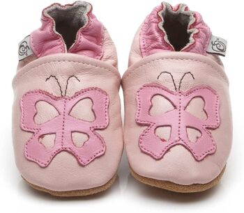 Chaussons bébé en cuir souple Butterfly 1