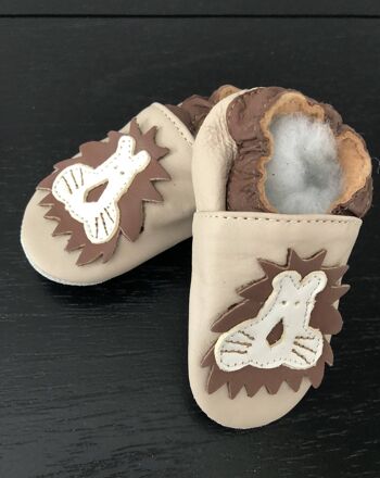 Chaussures de bébé en cuir souple Lion 2