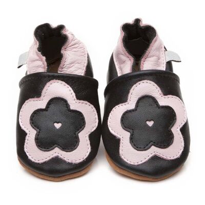 Soft Leather Baby Shoes Big Flower