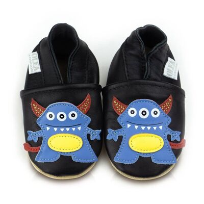 Chaussures de bébé en cuir souple Monster