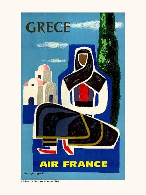 Air France / Grèce Georget A112 - 40x50