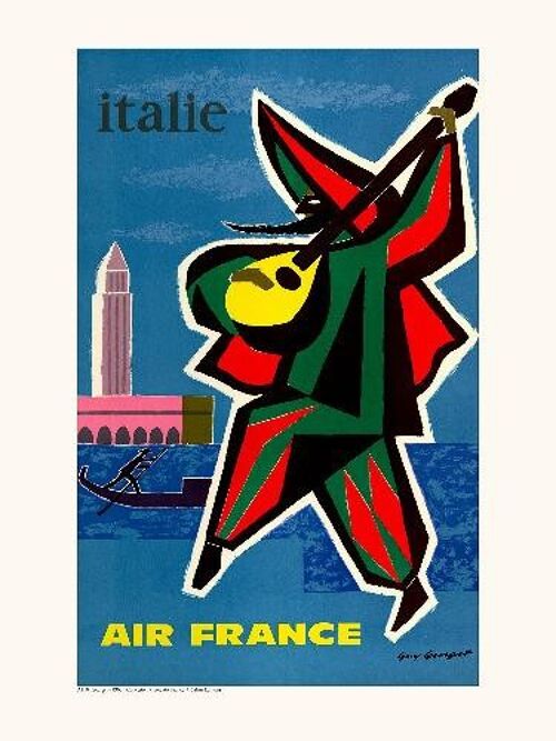 Air France / Italie Georget A110 - 30x40