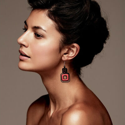 Pythagoras Earrings Red