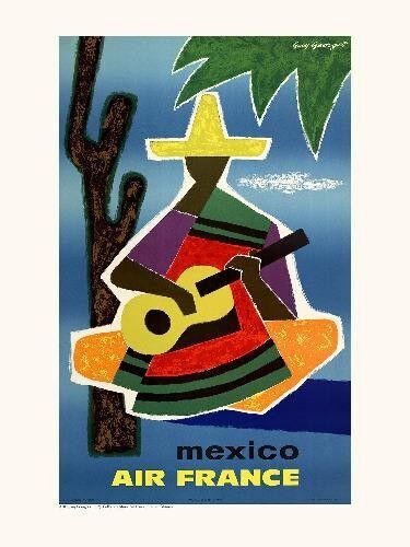 Manifesto Air France / Messico A109