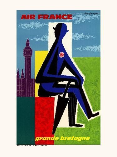 Poster Air France / Gran Bretagna Georget A100
