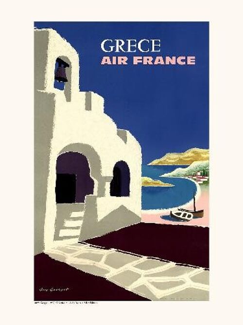 Air France / Grèce Georget A093 - 40x50