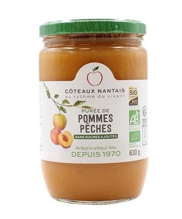 Organic Apple Peach Puree - 630g AB