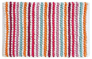 Tapis de bain California Stripe tissé main 50 x 80 cm 1