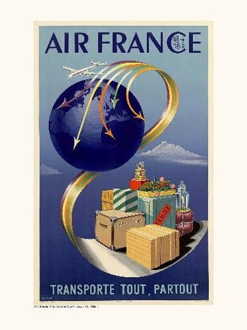 Air France / Transporte tout, partout A061 - 40x50