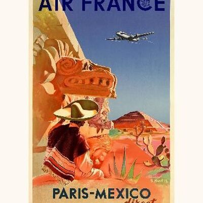 Air France / Paris México directo A060 - 30x40