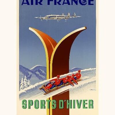 Air France / Deportes de invierno A048 - 30x40