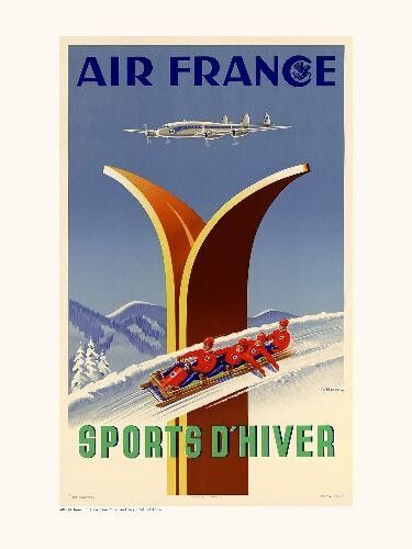 Air France / Poster degli sport invernali A048