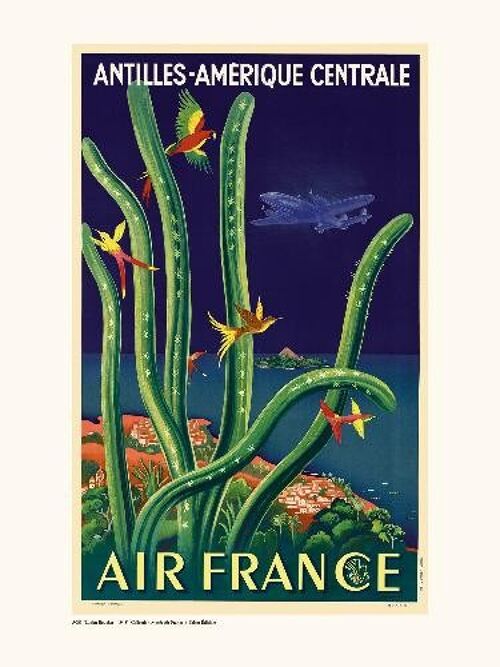 Air France / Antilles - Amérique Centrale A031 - 40x50