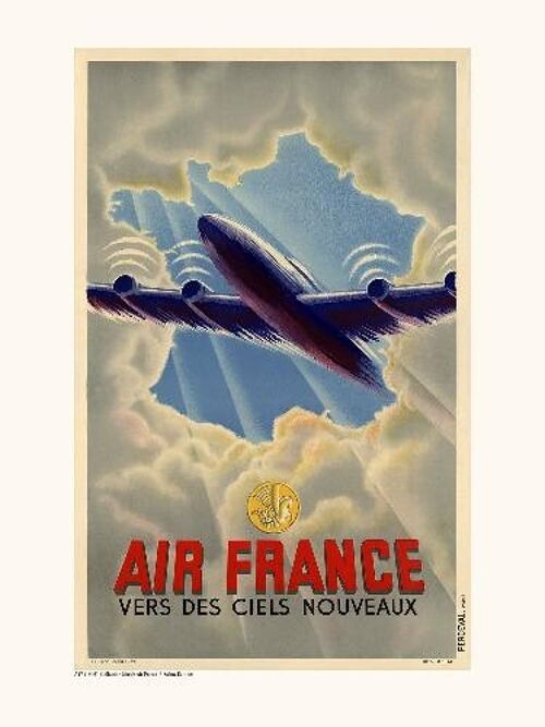 Air France / Vers des ciels nouveaux A017 - 30x40