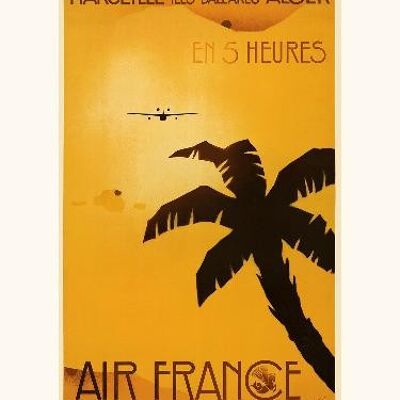 Air France / Marseille-Die Balearen-Algier in 5 Stunden A003 - 40x50