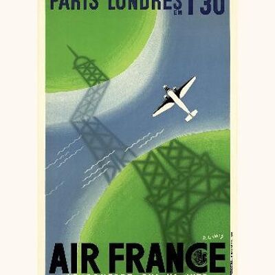 Air France / Paris London 1h30 A007 - 30x40
