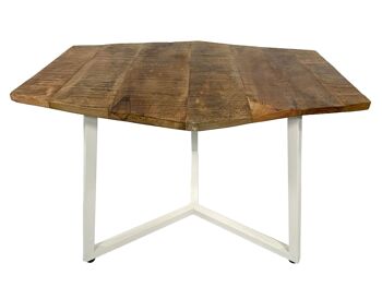 Table basse 74 x 56 cm table de salon durable table d'appoint Lyon structure métal 4